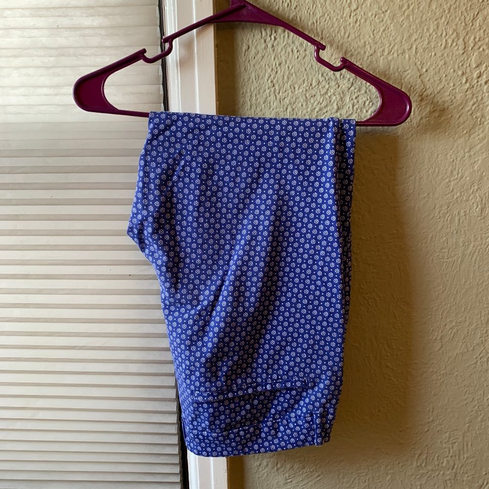 Blue Floral Old Navy Capri Pants